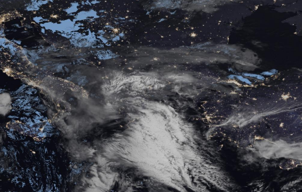 Τελευταία δορυφορική εικόνα νεφοκάλυψης