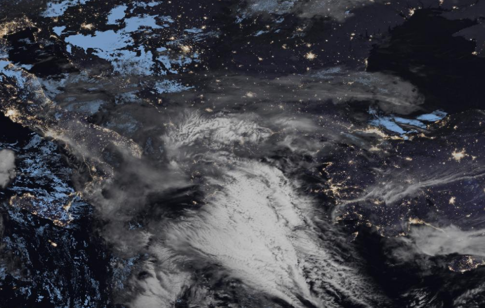 Τελευταία δορυφορική εικόνα νεφοκάλυψης