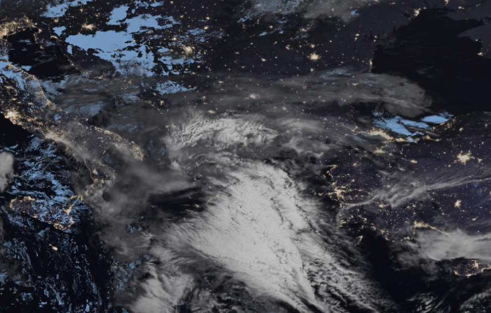 Τελευταία δορυφορική εικόνα νεφοκάλυψης