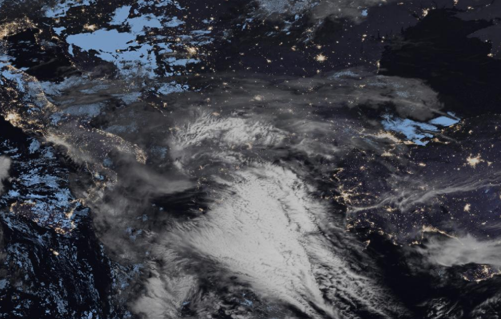 Τελευταία δορυφορική εικόνα νεφοκάλυψης