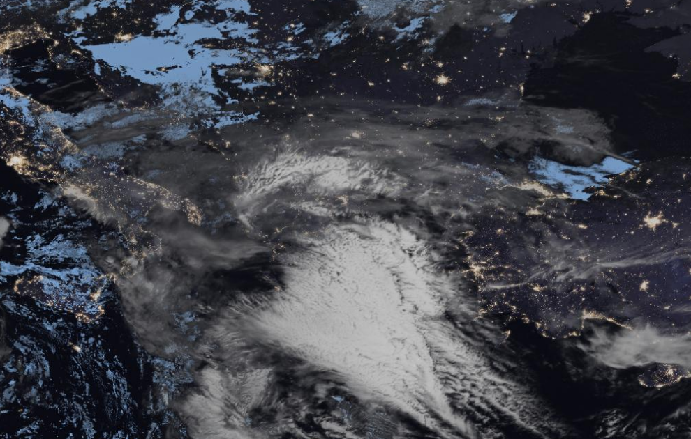 Τελευταία δορυφορική εικόνα νεφοκάλυψης