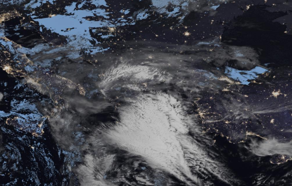 Τελευταία δορυφορική εικόνα νεφοκάλυψης