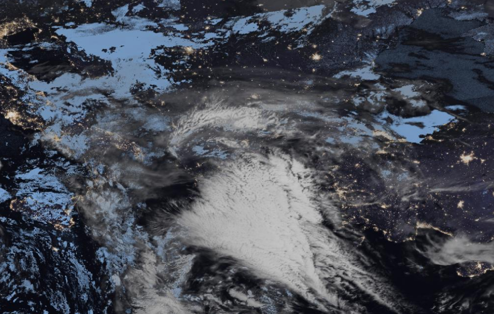 Τελευταία δορυφορική εικόνα νεφοκάλυψης