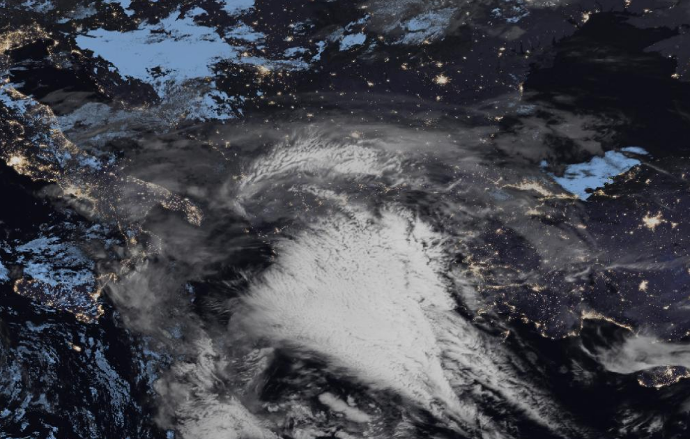 Τελευταία δορυφορική εικόνα νεφοκάλυψης