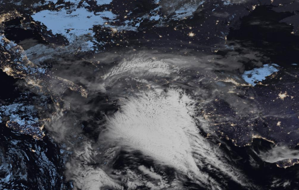 Τελευταία δορυφορική εικόνα νεφοκάλυψης