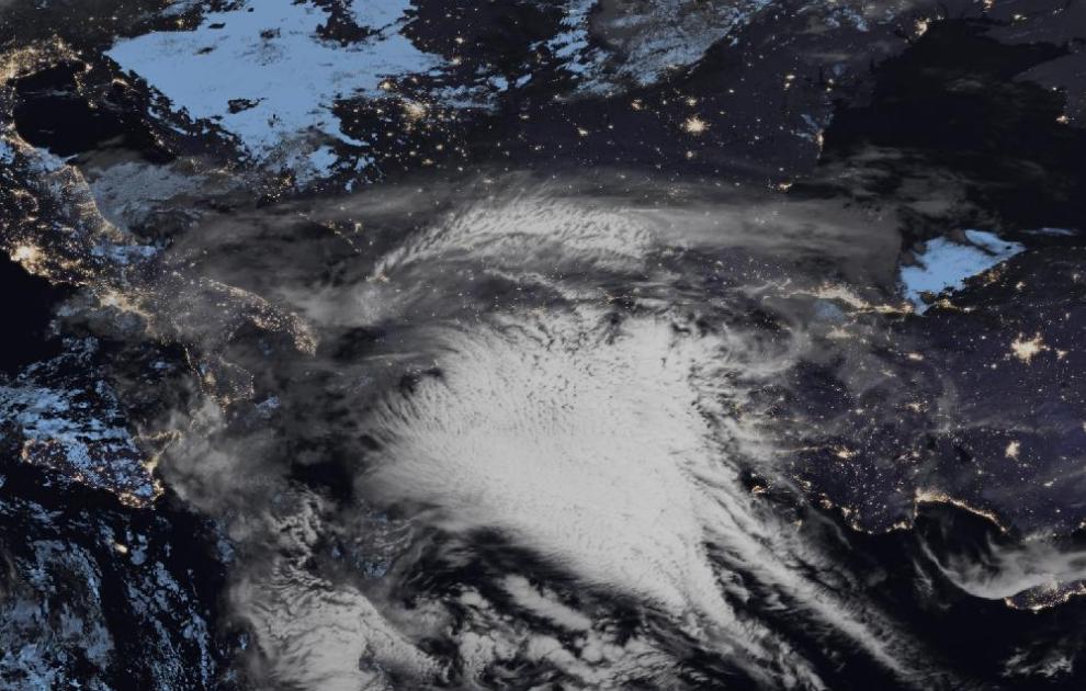 Τελευταία δορυφορική εικόνα νεφοκάλυψης