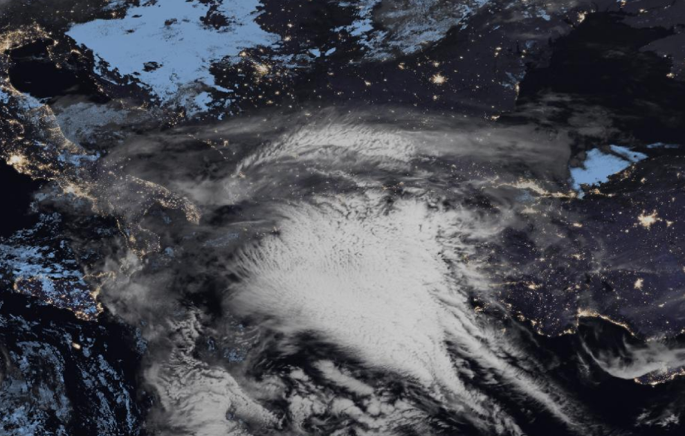 Τελευταία δορυφορική εικόνα νεφοκάλυψης