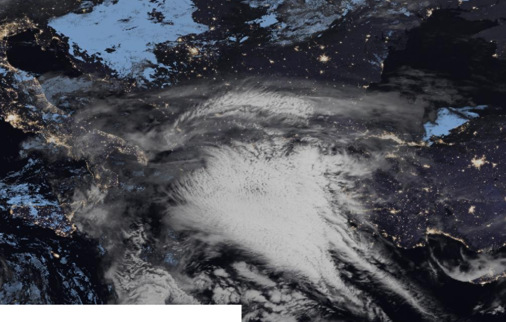 Τελευταία δορυφορική εικόνα νεφοκάλυψης