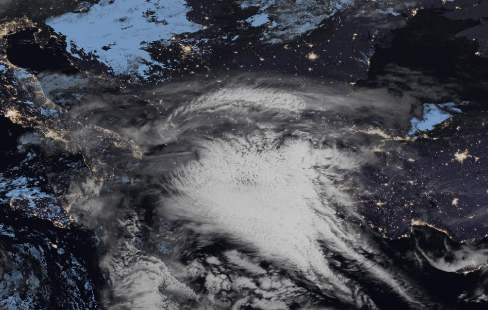 Τελευταία δορυφορική εικόνα νεφοκάλυψης