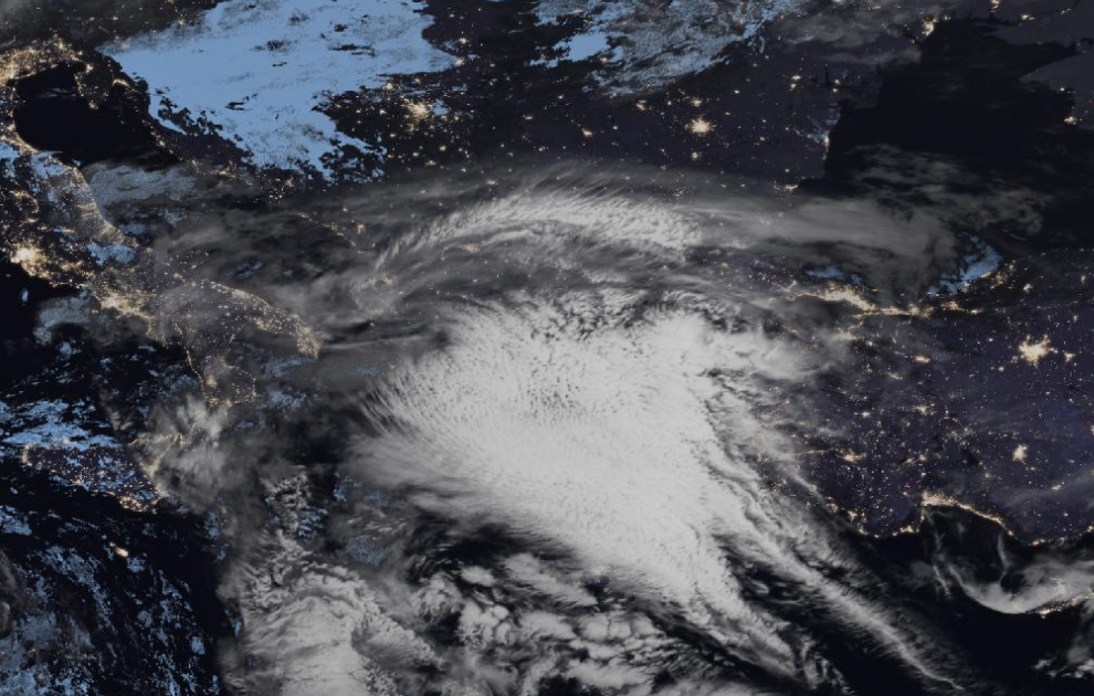 Τελευταία δορυφορική εικόνα νεφοκάλυψης