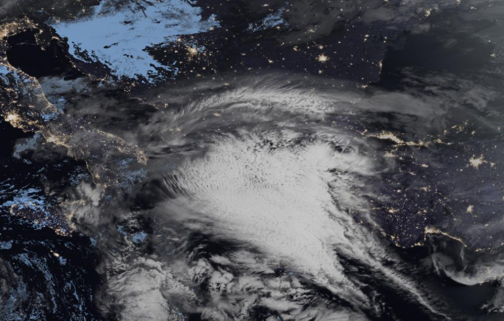 Τελευταία δορυφορική εικόνα νεφοκάλυψης