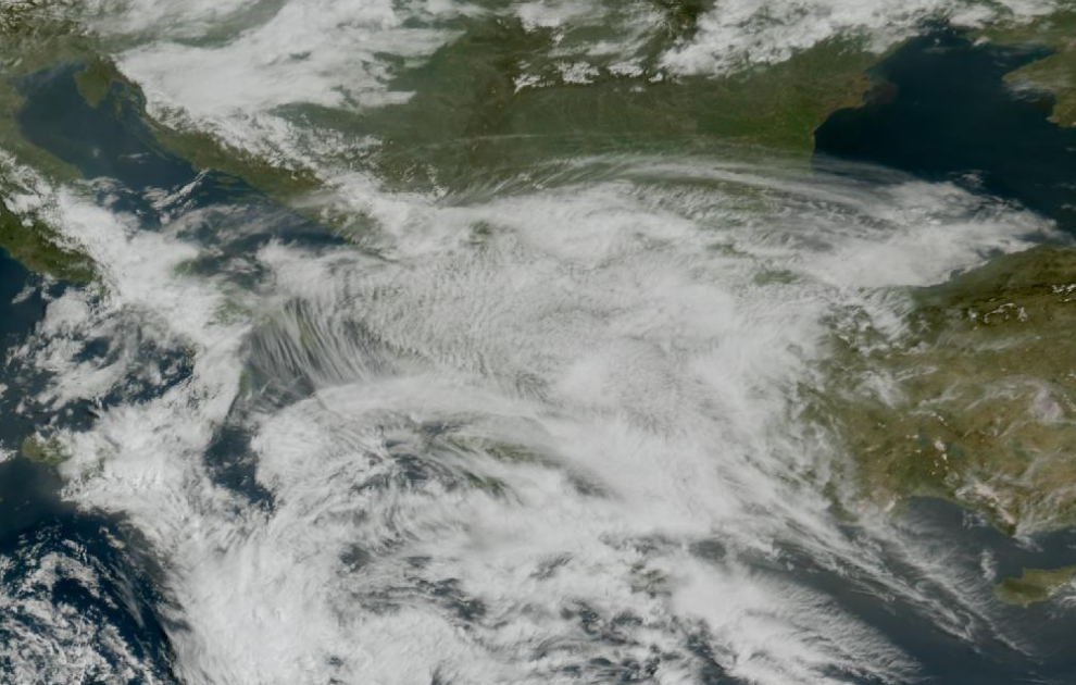 Τελευταία δορυφορική εικόνα νεφοκάλυψης