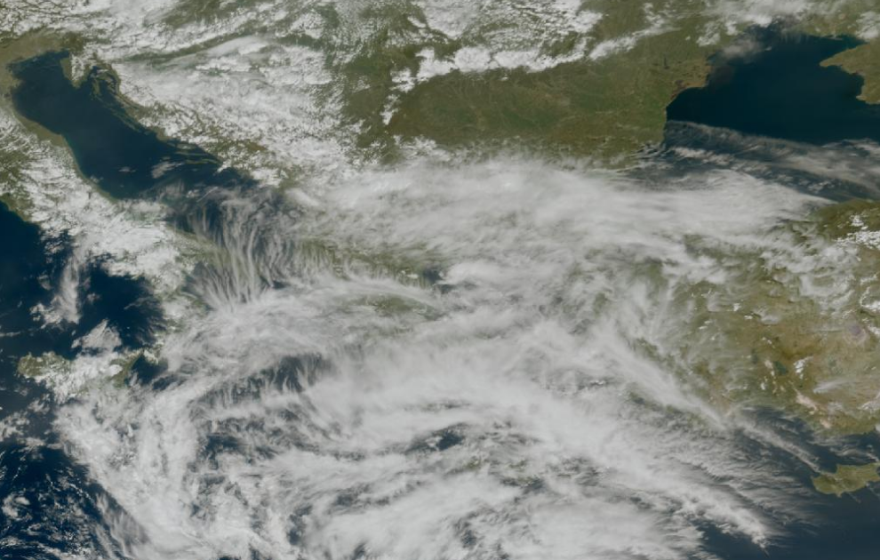 Τελευταία δορυφορική εικόνα νεφοκάλυψης