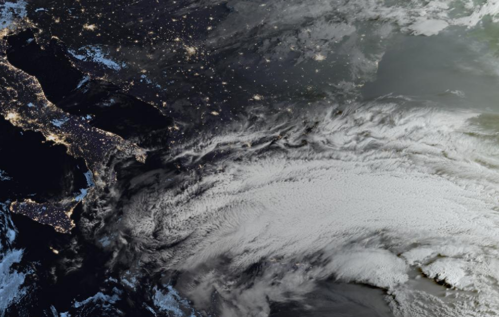 Τελευταία δορυφορική εικόνα νεφοκάλυψης