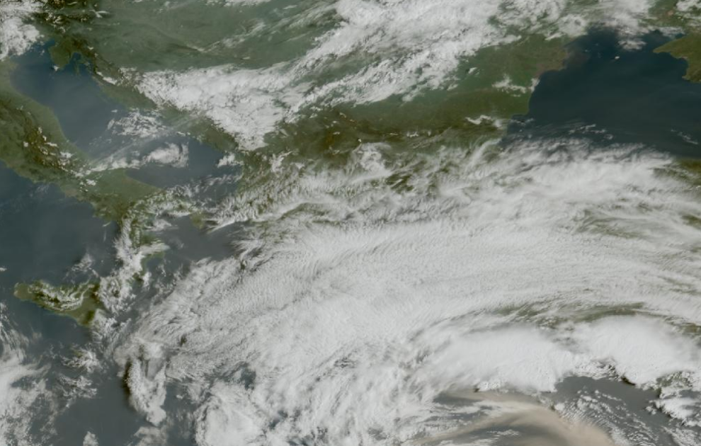 Τελευταία δορυφορική εικόνα νεφοκάλυψης