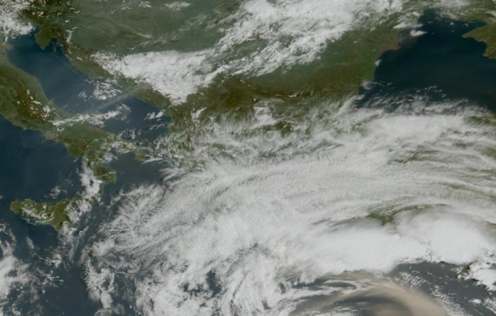 Τελευταία δορυφορική εικόνα νεφοκάλυψης