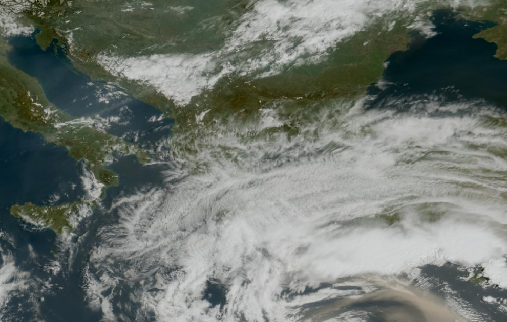 Τελευταία δορυφορική εικόνα νεφοκάλυψης