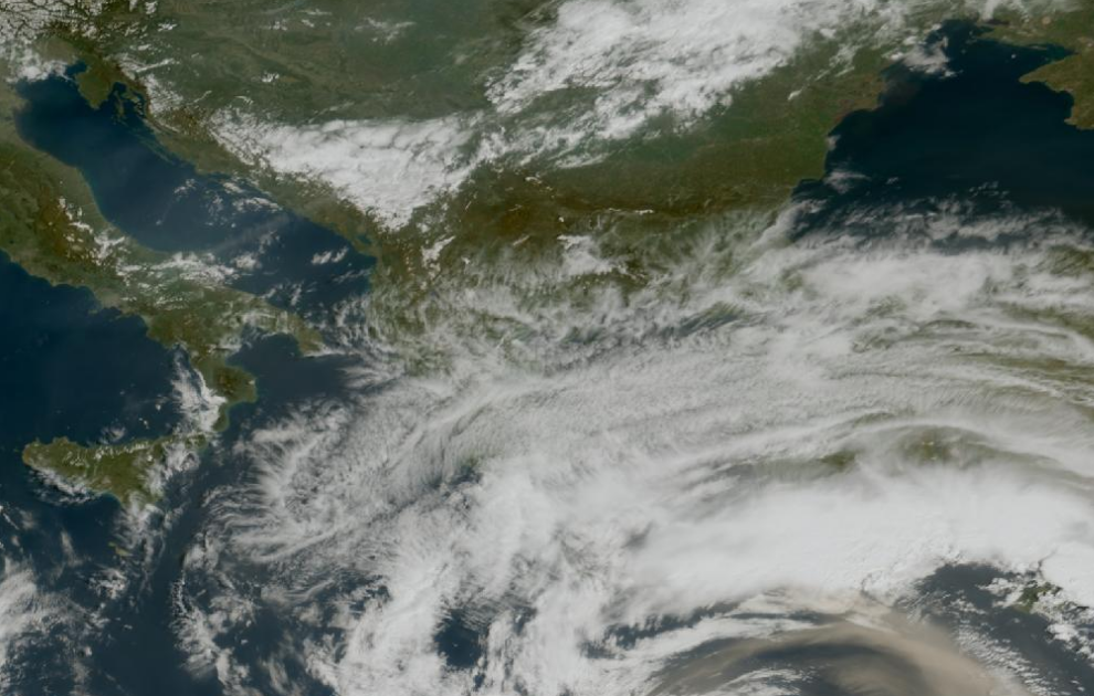 Τελευταία δορυφορική εικόνα νεφοκάλυψης