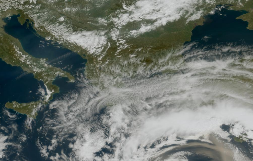 Τελευταία δορυφορική εικόνα νεφοκάλυψης