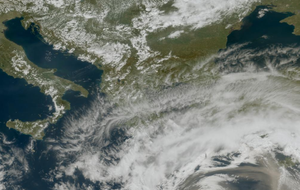 Τελευταία δορυφορική εικόνα νεφοκάλυψης