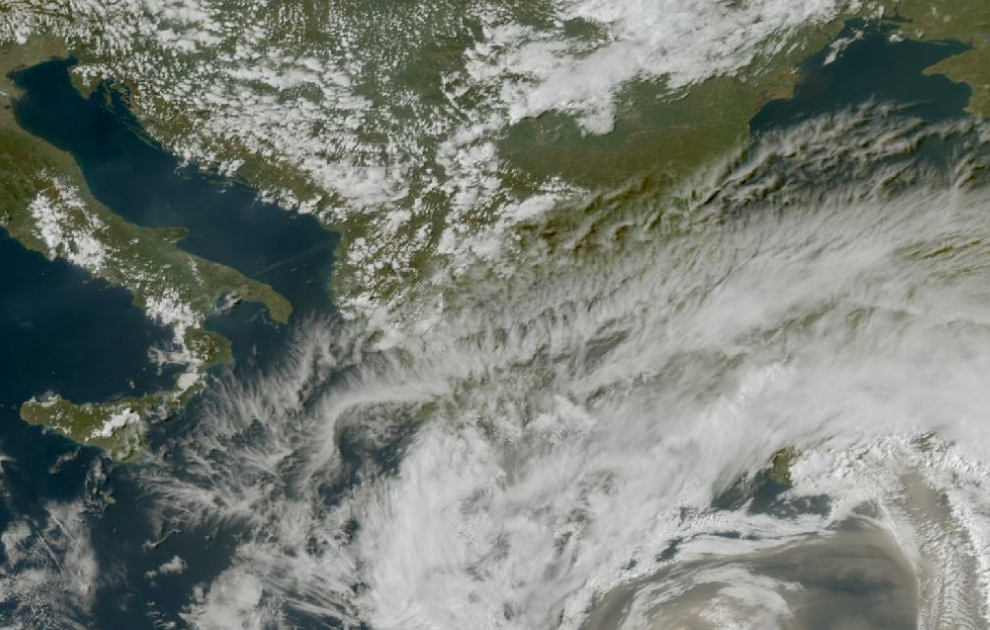 Τελευταία δορυφορική εικόνα νεφοκάλυψης