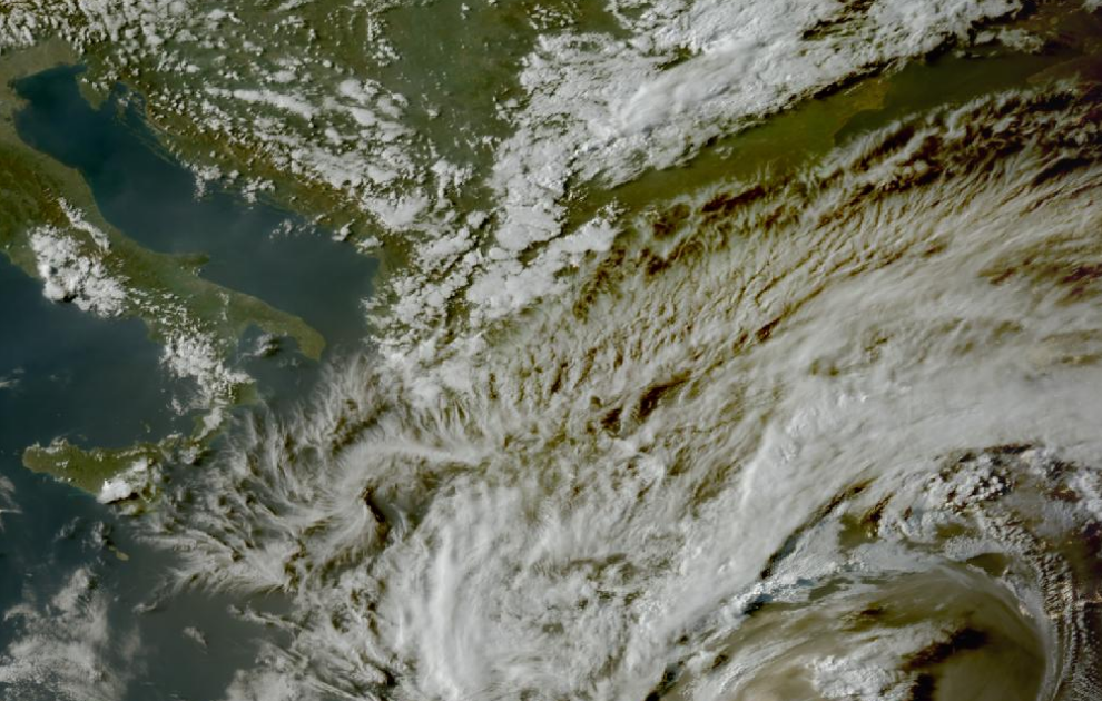 Τελευταία δορυφορική εικόνα νεφοκάλυψης