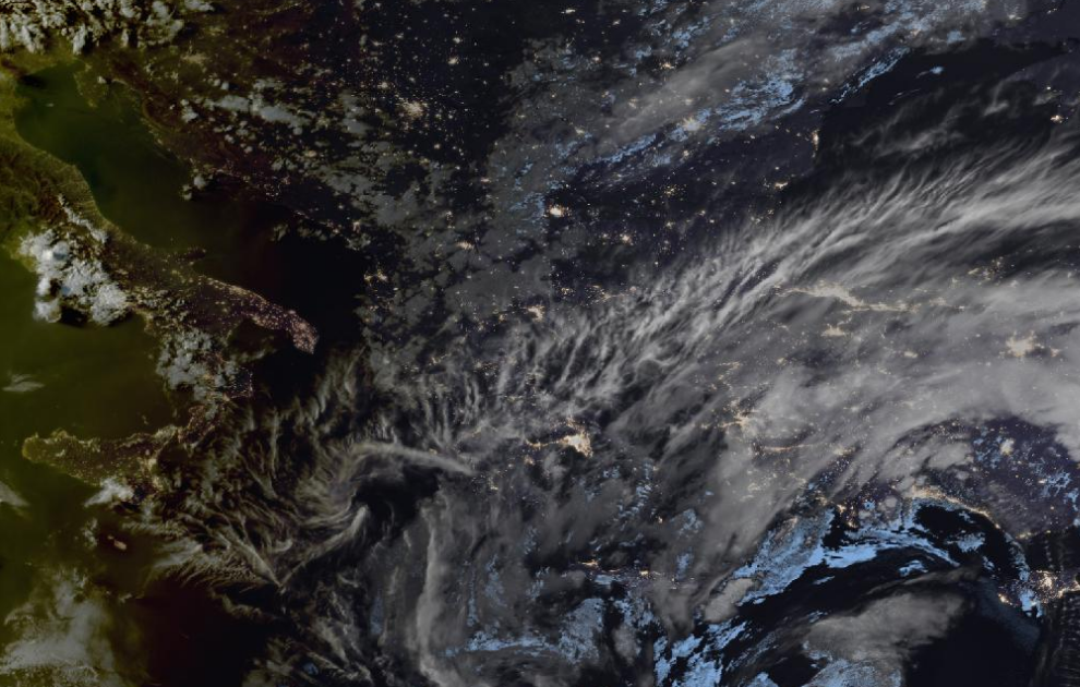 Τελευταία δορυφορική εικόνα νεφοκάλυψης