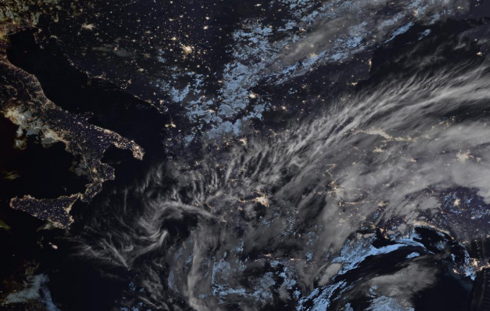 Τελευταία δορυφορική εικόνα νεφοκάλυψης