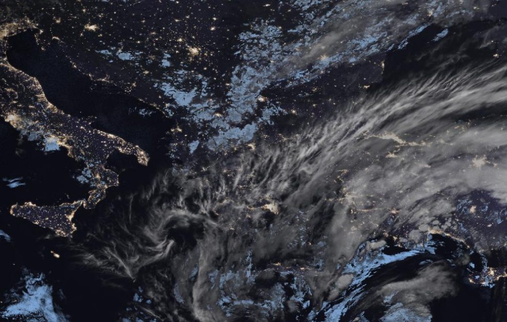 Τελευταία δορυφορική εικόνα νεφοκάλυψης