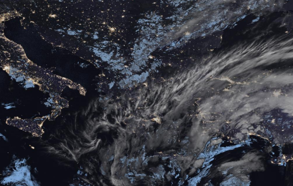 Τελευταία δορυφορική εικόνα νεφοκάλυψης