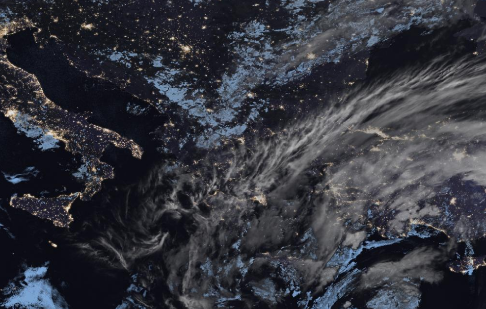 Τελευταία δορυφορική εικόνα νεφοκάλυψης