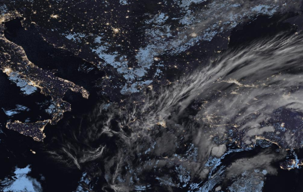 Τελευταία δορυφορική εικόνα νεφοκάλυψης