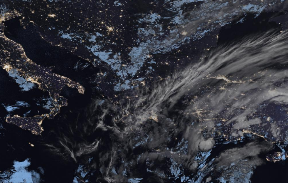 Τελευταία δορυφορική εικόνα νεφοκάλυψης