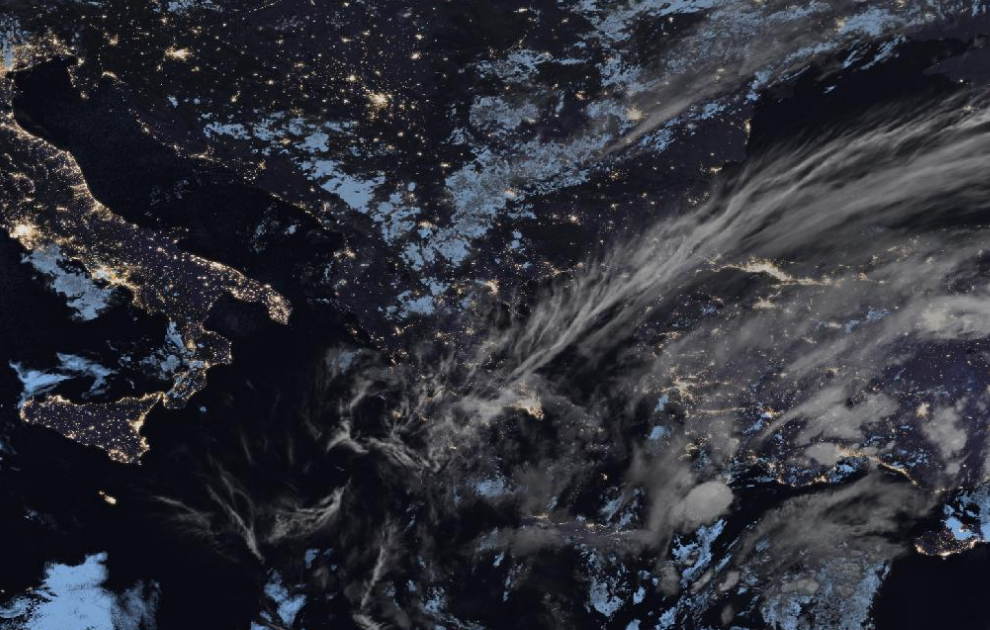 Τελευταία δορυφορική εικόνα νεφοκάλυψης