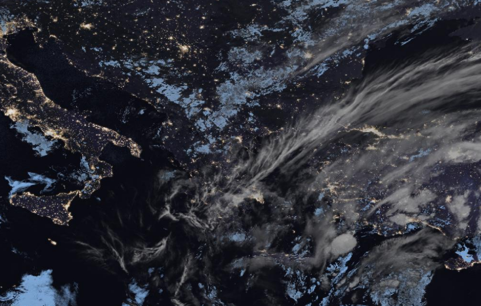 Τελευταία δορυφορική εικόνα νεφοκάλυψης