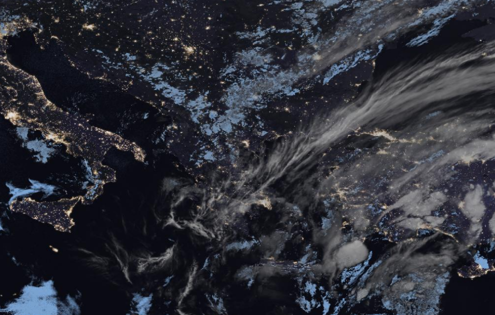 Τελευταία δορυφορική εικόνα νεφοκάλυψης