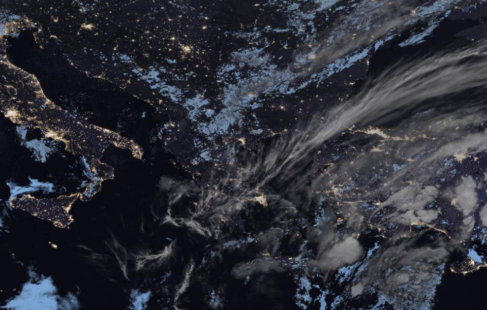 Τελευταία δορυφορική εικόνα νεφοκάλυψης