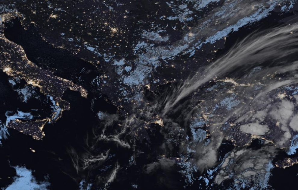 Τελευταία δορυφορική εικόνα νεφοκάλυψης