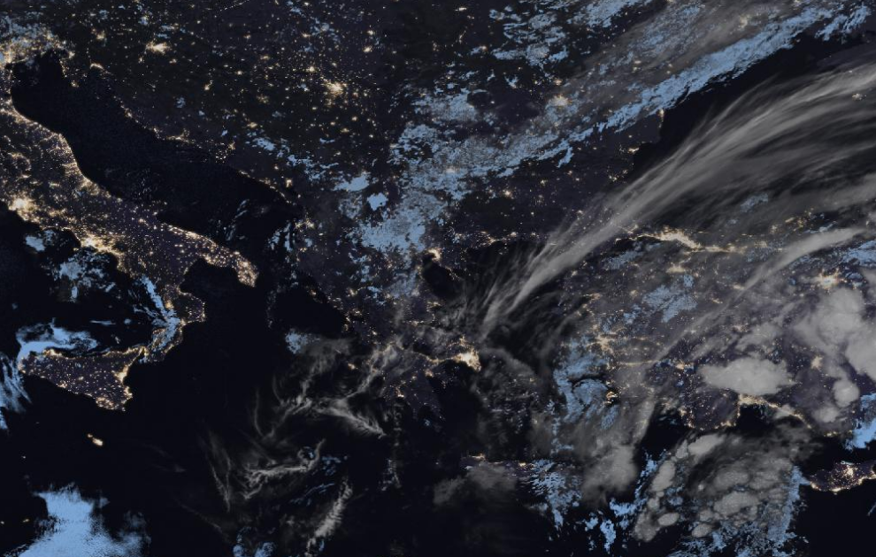 Τελευταία δορυφορική εικόνα νεφοκάλυψης