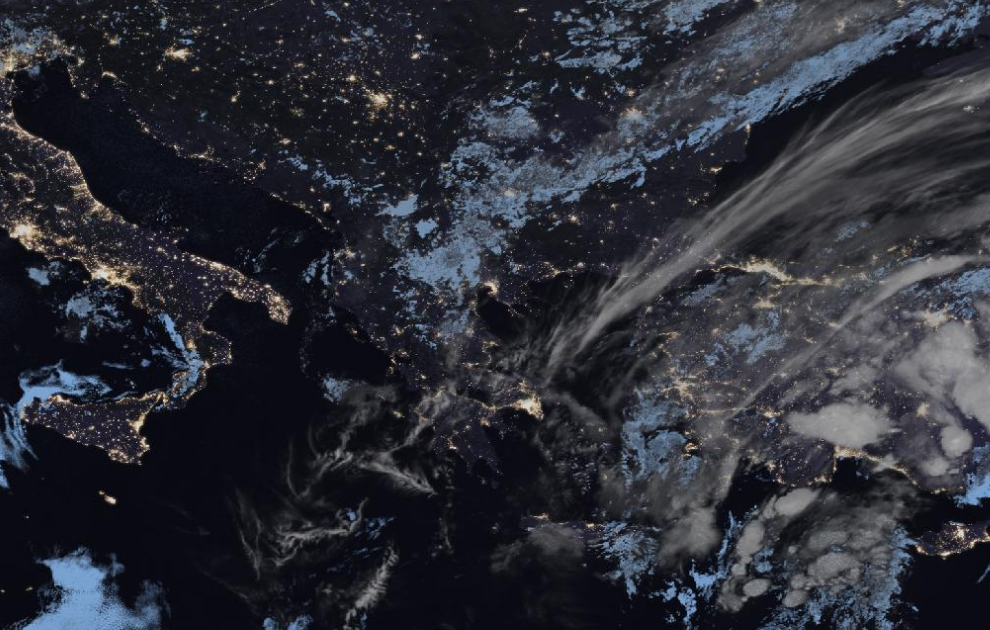 Τελευταία δορυφορική εικόνα νεφοκάλυψης