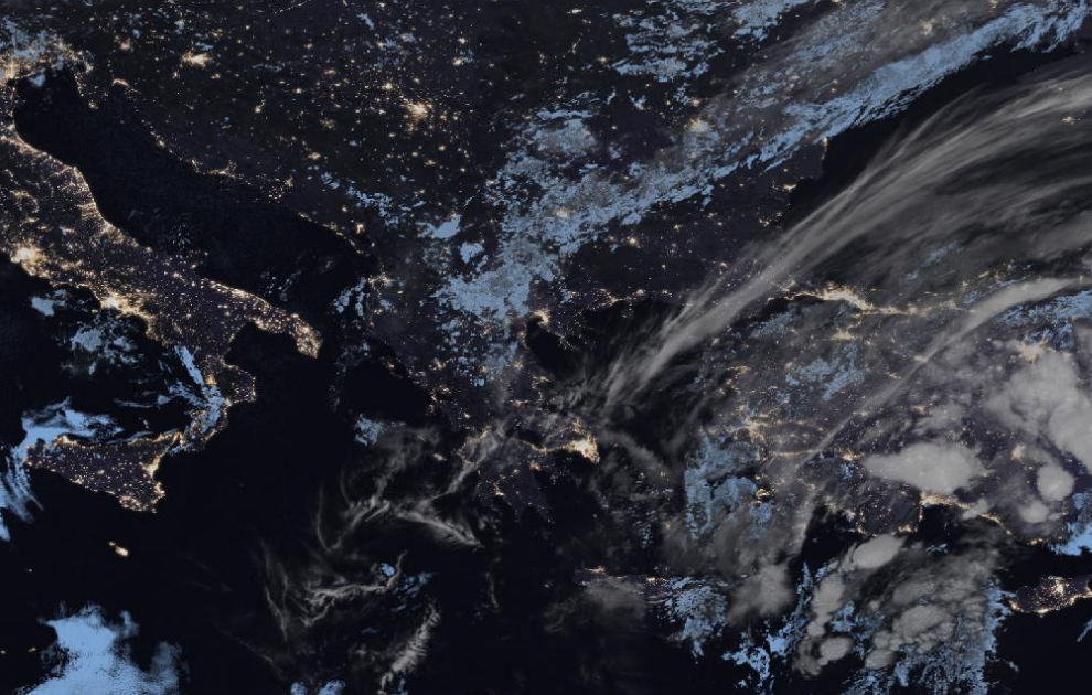 Τελευταία δορυφορική εικόνα νεφοκάλυψης