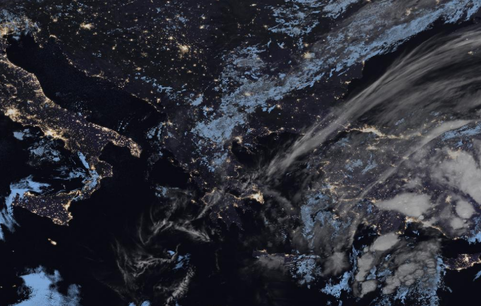 Τελευταία δορυφορική εικόνα νεφοκάλυψης