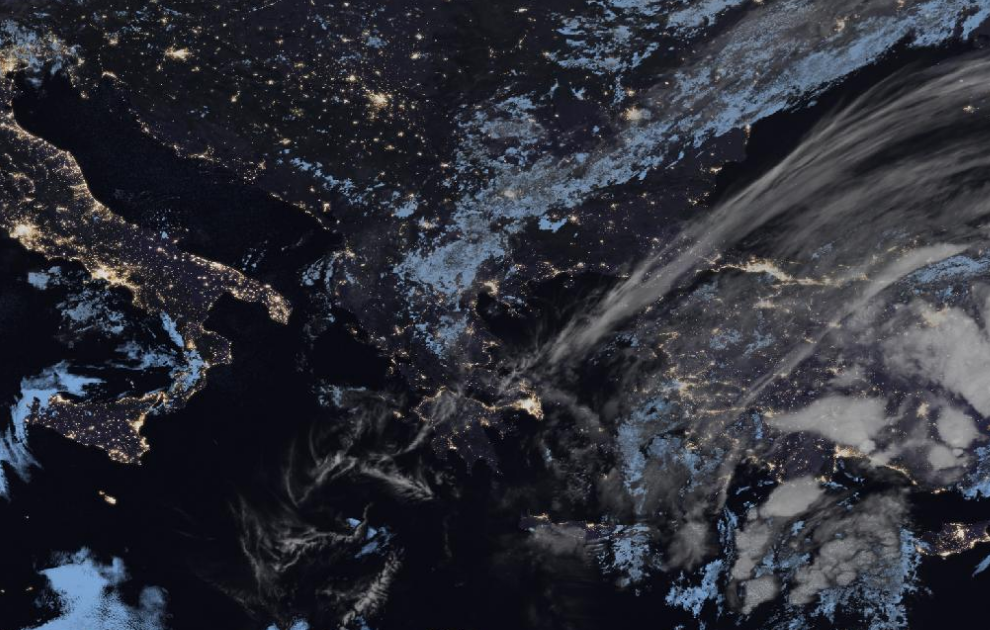 Τελευταία δορυφορική εικόνα νεφοκάλυψης