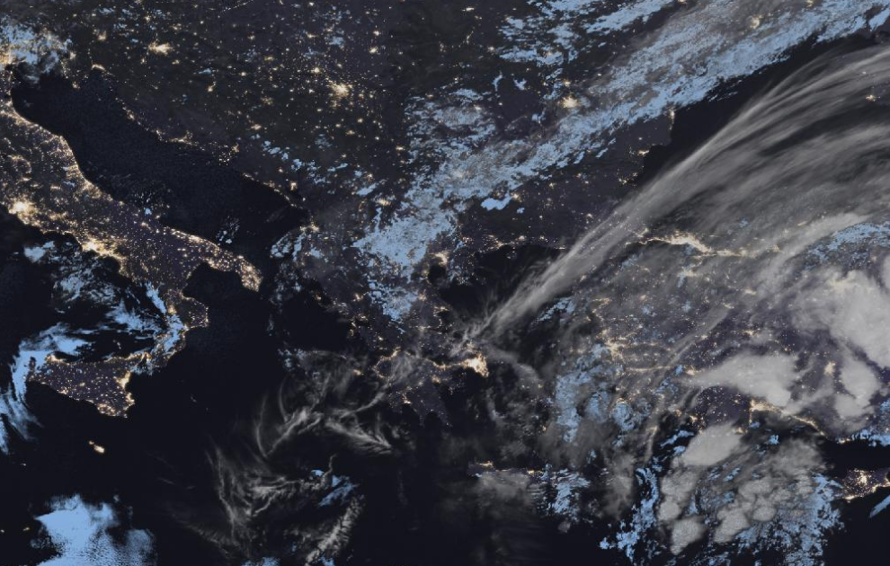 Τελευταία δορυφορική εικόνα νεφοκάλυψης