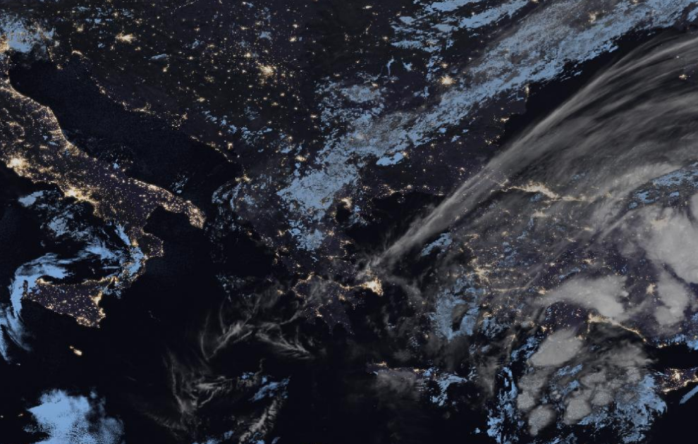 Τελευταία δορυφορική εικόνα νεφοκάλυψης