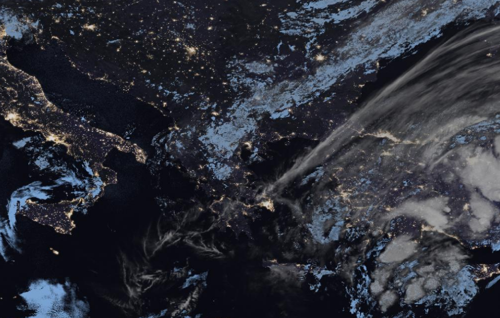 Τελευταία δορυφορική εικόνα νεφοκάλυψης