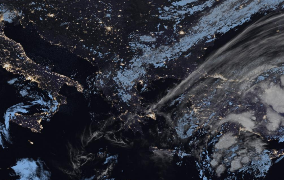 Τελευταία δορυφορική εικόνα νεφοκάλυψης