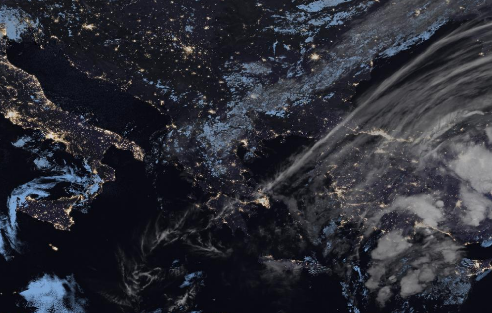 Τελευταία δορυφορική εικόνα νεφοκάλυψης