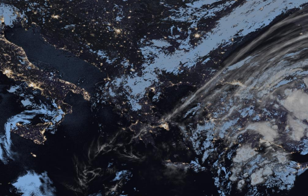 Τελευταία δορυφορική εικόνα νεφοκάλυψης