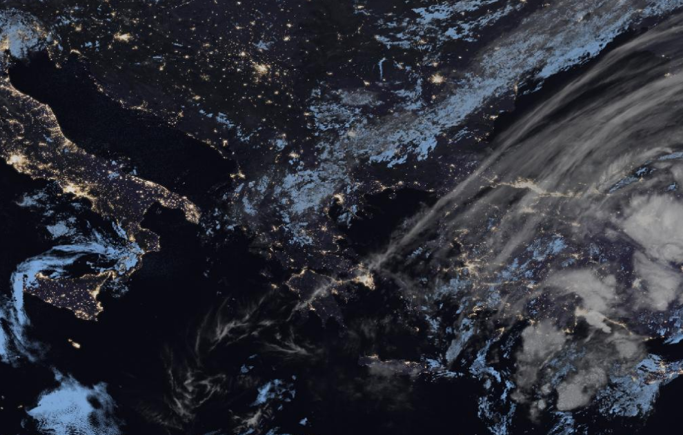 Τελευταία δορυφορική εικόνα νεφοκάλυψης